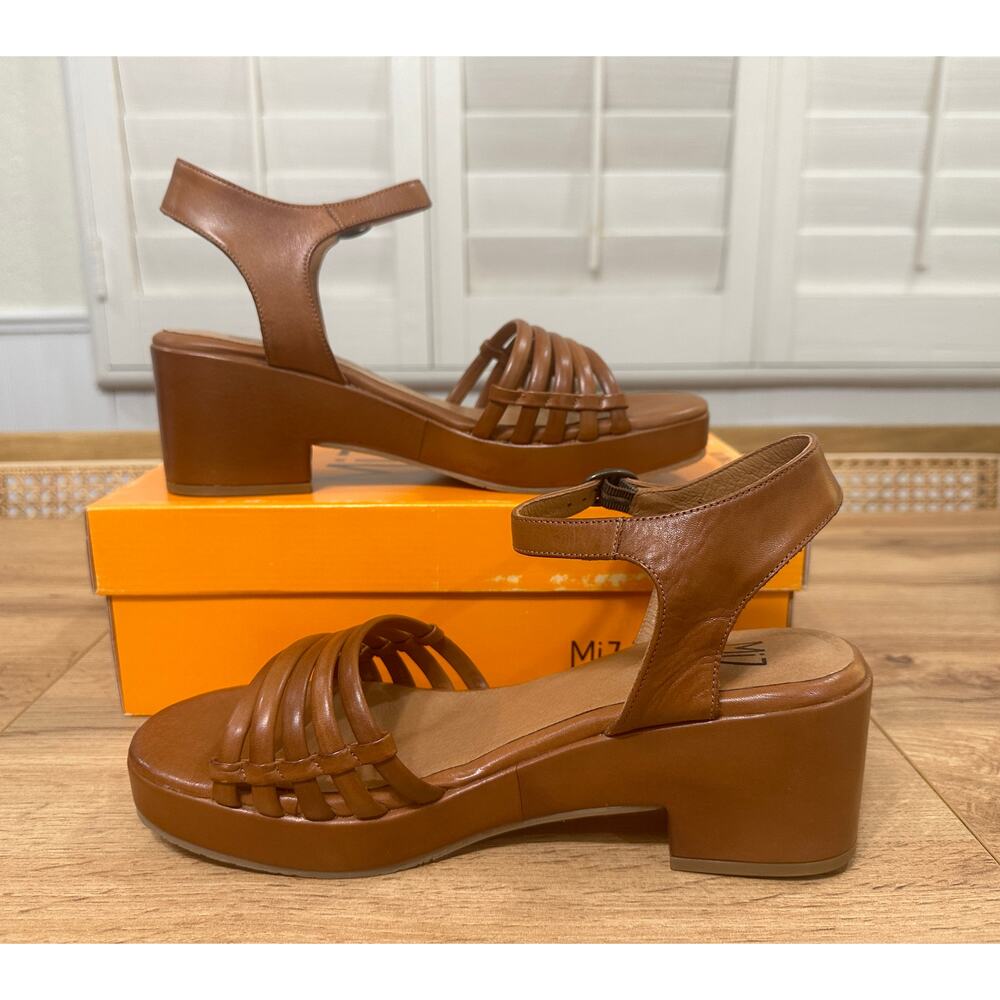 Miz Mooz NYC Graciela Heel Sandal Brandy Leather Sz 9.5/10 US 41 EU NIB Vacation - Picture 9 of 14